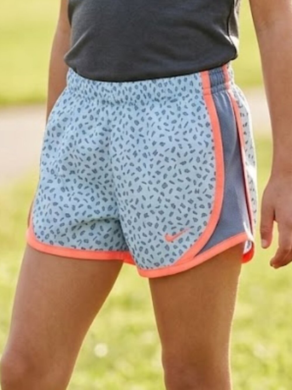 NEW NIKE Little Girls' Dri-FIT Tempo Sport Gym Running Built In Brief Shorts 6 7